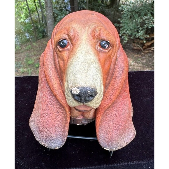 Bossons Chalkware Head Figurine 1968 Bassett Hound Congleton England Mask -S26 - Picture 1 of 9
